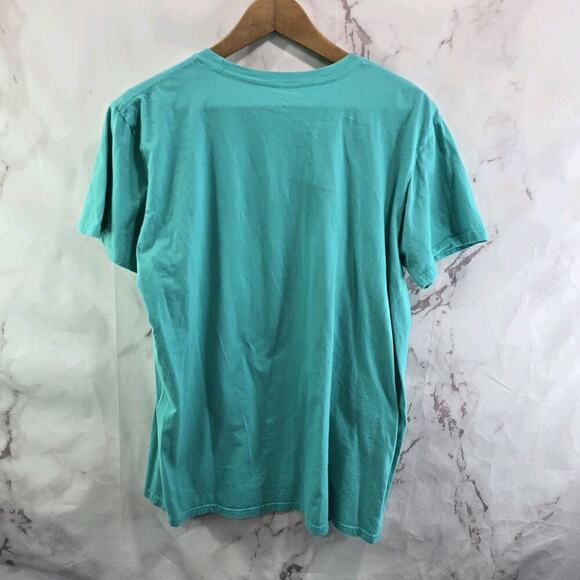 Disney T Shirt Womens Large Blue Short Sleeve Crew Walt Wood Retro Stripe Tee - Picture 5 of 8